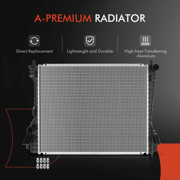 3 Pcs Radiator & AC Condenser & Cooling Fan Kit for Ford Mustang 2005-2009 4.0L 4.6L