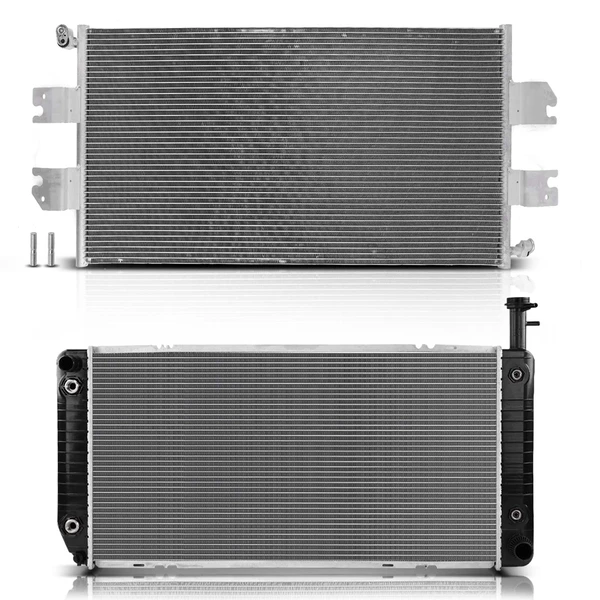Radiator & AC Condenser Cooling Kit for GMC Savana 3500 Chevrolet 2005-2017