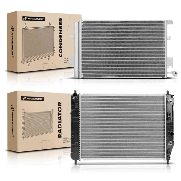 Radiator & AC Condenser Cooling Kit for Cadillac XLR 2004-2009 V8 4.4L 4.6L