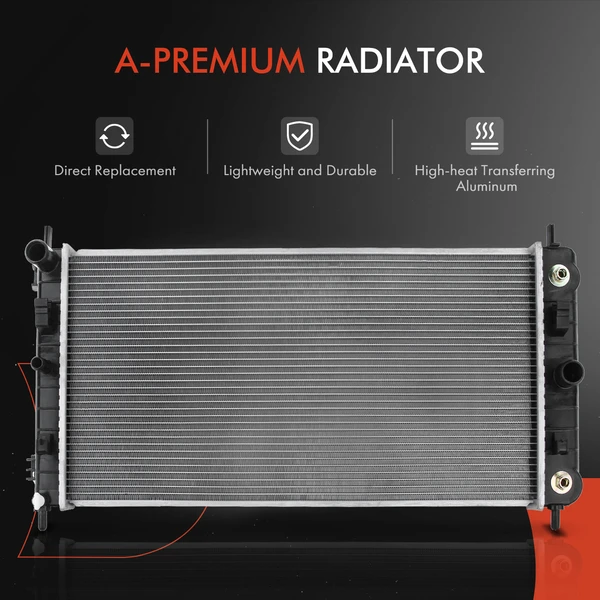 3 Pcs Radiator & AC Condenser & Cooling Fan Kit for Chevy Malibu 04-06 Pontiac 3.5L