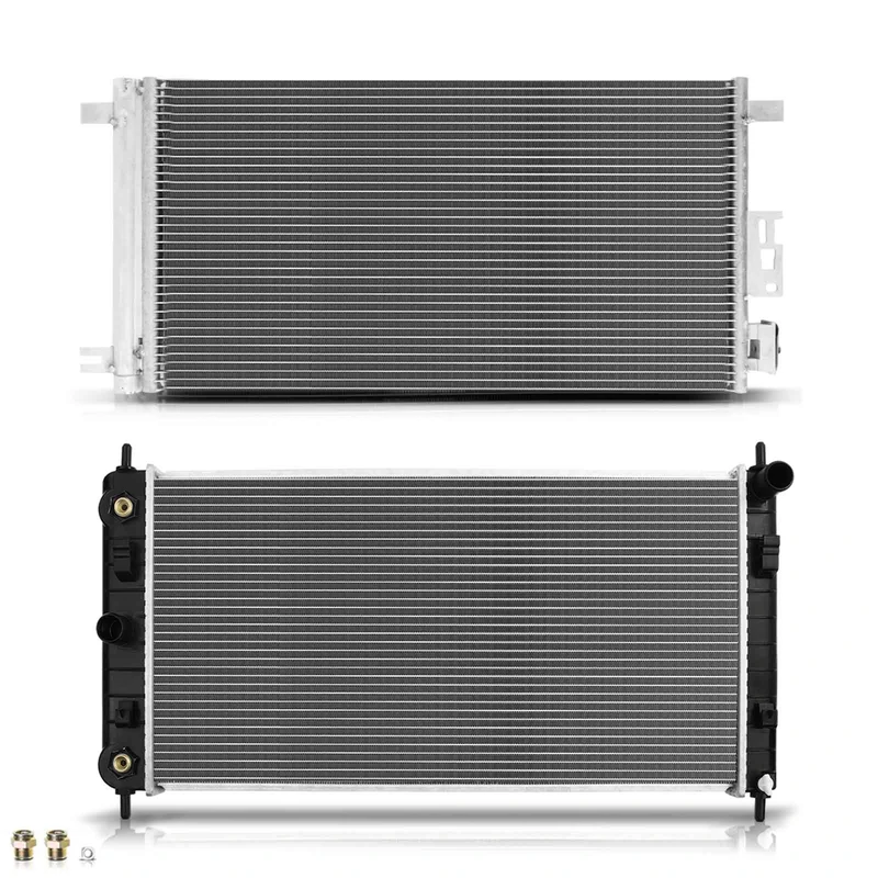 Radiator & AC Condenser Cooling Kit for Chevy Malibu 08-12 Saturn Aura 2.4L 3.6L