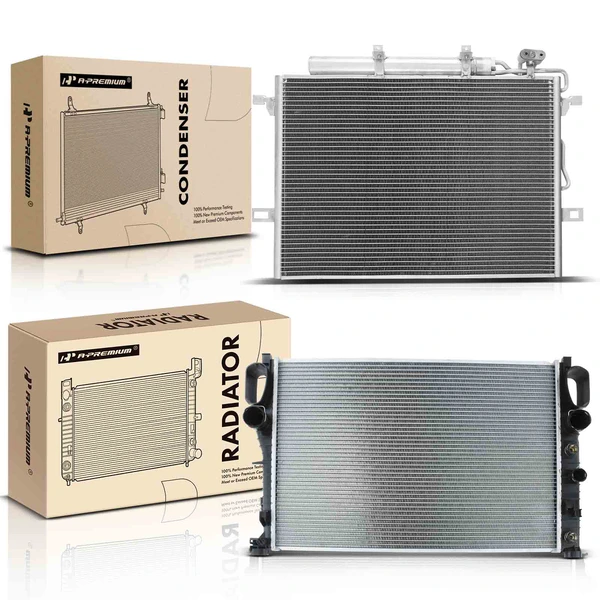 Radiator & AC Condenser Cooling Kit for Mercedes-Benz E320 2003-2006 E350 2006-2009