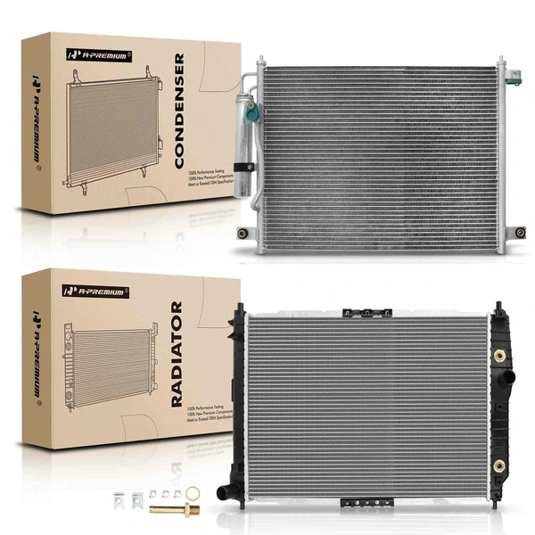 Radiator & AC Condenser Cooling Kit for Chevrolet Aveo Aveo5 Pontiac Wave Suzuki