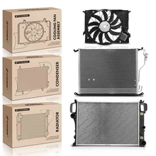 3 Pcs Radiator & AC Condenser & Cooling Fan Kit