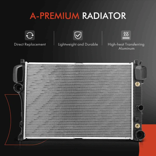 3 Pcs Radiator & AC Condenser & Cooling Fan Kit for Mercedes-Benz S65 AMG 2006 V12 6.0L