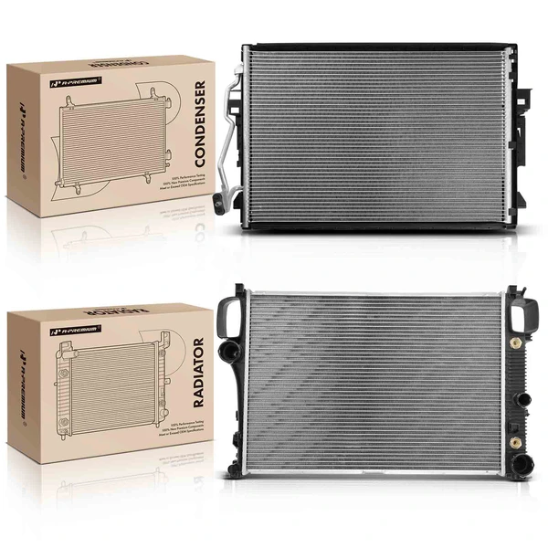 Radiator & AC Condenser Cooling Kit for Mercedes-Benz C216 W221 CL550 S450