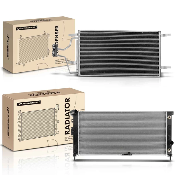 Radiator & AC Condenser Cooling Kit for Buick Terraza Saturn Relay 2006-2007 3.9L