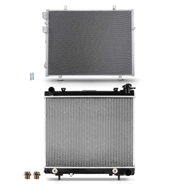 Radiator & AC Condenser Cooling Kit for Dodge 2005-2010 Mitsubishi Ram Dakota Automatic