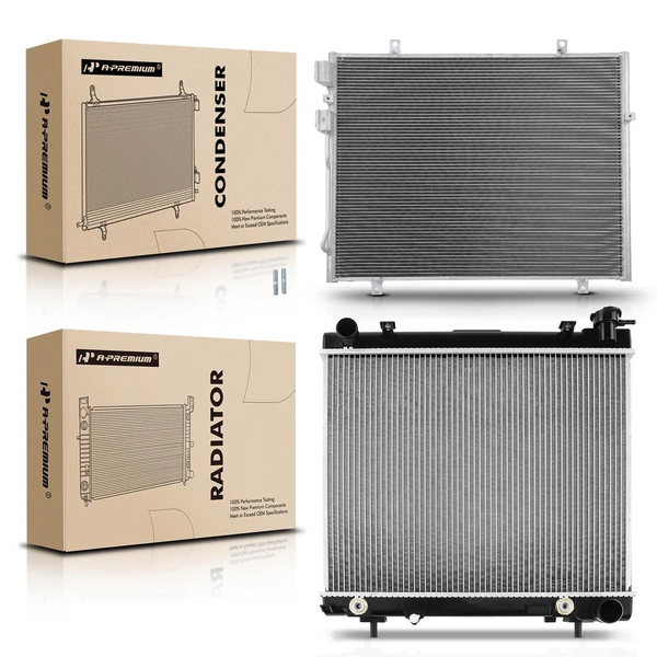 Radiator & AC Condenser Cooling Kit for Toyota Yaris 2015-2017 L4 1.5L