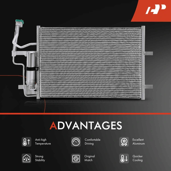 Radiator & AC Condenser Cooling Kit for Mazda 5 2006-2010 L4 2.3L