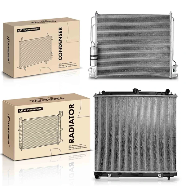 Radiator & AC Condenser Cooling Kit for Nissan Xterra Pathfinder Suzuki Equator
