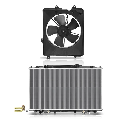 2 Pcs Radiator & Cooling Fan Assembly Kit