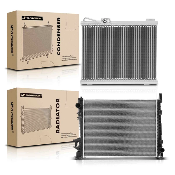 Radiator & AC Condenser Cooling Kit for Dodge Ram 1500 Ram 2500 Ram 2500 2004-2008 V8 5.7L