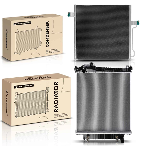 Radiator & AC Condenser Cooling Kit for Ford Explorer Mercury 2006 V6 4.0L 4.6L