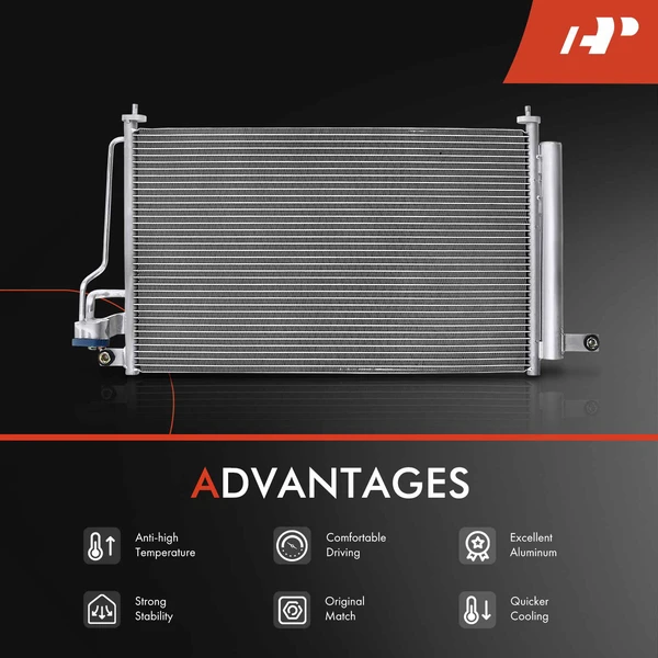 Radiator & AC Condenser Cooling Kit for Kia Rio Rio5 2006-2011 L4 1.6L DOHC