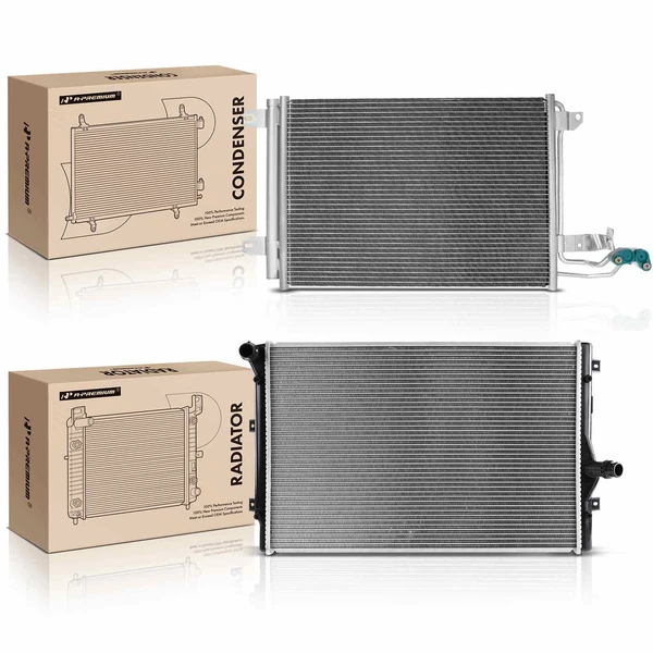 Radiator & AC Condenser Cooling Kit for Audi A3 A3 Quattro Volkswagen Golf GTI