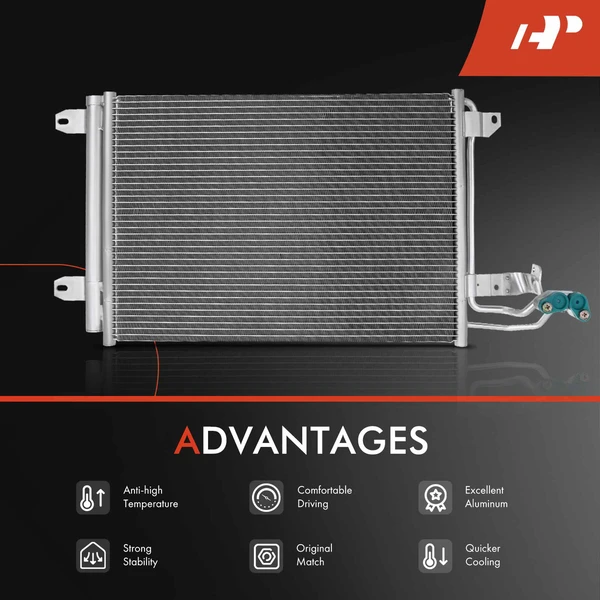 Radiator & AC Condenser Cooling Kit for Audi A3 A3 Quattro Volkswagen Golf GTI