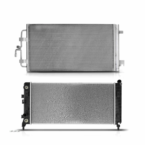 Radiator & AC Condenser Cooling Kit for Buick Allure 06-08 Chevy Impala 06-11