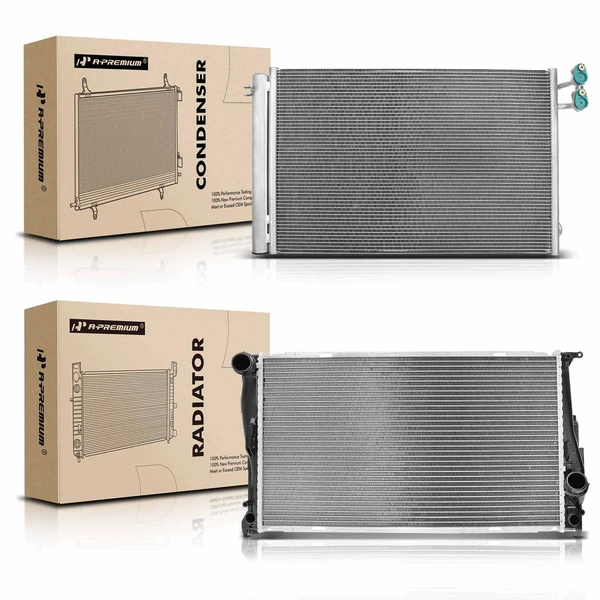 Radiator & AC Condenser Cooling Kit for BMW E84 X1 E89 Z4 2009-2011 2015-2016
