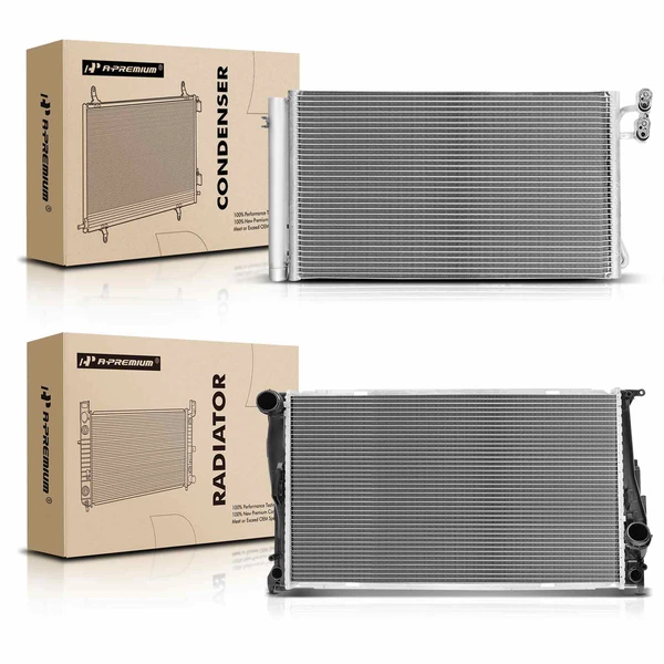 Radiator & AC Condenser Cooling Kit for BMW E90 F30 335i 335i xDrive 335is 3.0L