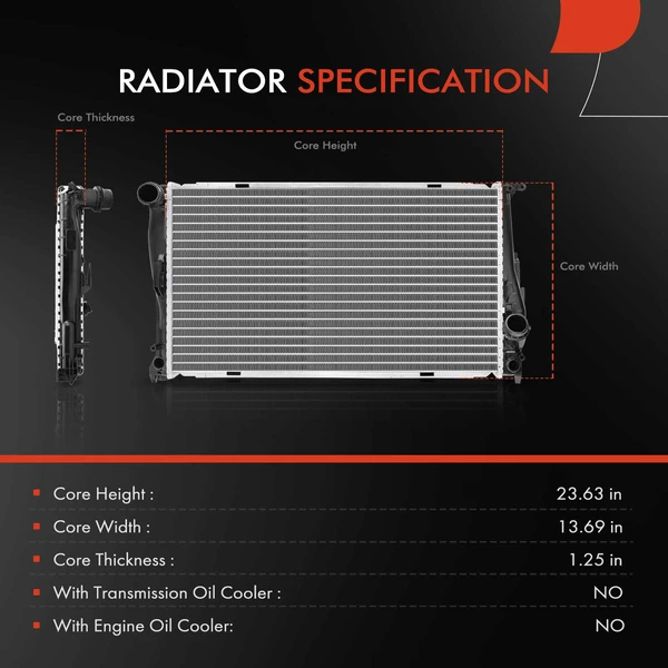 2 Pcs Radiator & Cooling Fan Assembly Kit for BMW E90 335i 335i xDrive 335xi E84 X1