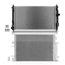 Radiator & AC Condenser Cooling Kit for Chrysler 200 Dodge Avenger Jeep Compass