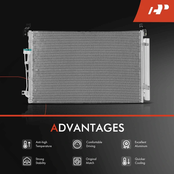 Radiator & AC Condenser Cooling Kit for Hyundai Veracruz 2007-2012 3.8L