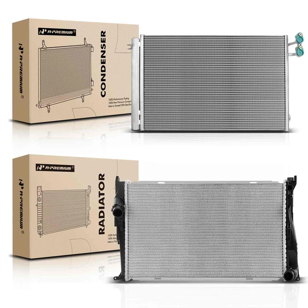 Radiator & AC Condenser Cooling Kit for BMW E82 2011 1 Series M E89 Z4 L6 3.0L