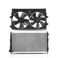 2 Pcs Radiator & Cooling Fan Assembly Kit for 2008-2009 Mitsubishi Outlander