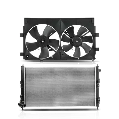2 Pcs Radiator & Cooling Fan Assembly Kit