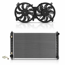 2 Pcs Radiator & Cooling Fan Assembly Kit for 2009-2014 Nissan Maxima