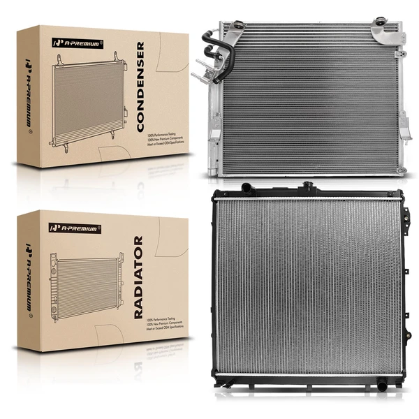 Radiator & AC Condenser Cooling Kit for Toyota Tundra Sequoia 2010-2011 V8 4.6L 5.7L