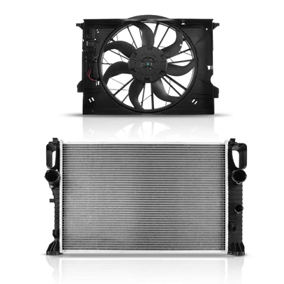 2 Pcs Radiator & Cooling Fan Assembly Kit