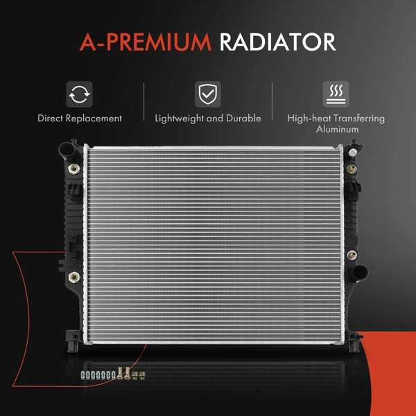 3 Pcs Radiator & AC Condenser & Cooling Fan Kit for Mercedes-Benz W251 R350 2012 3.0L