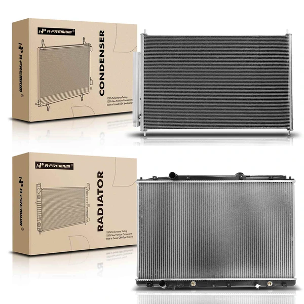 Radiator & AC Condenser Cooling Kit for Acura MDX 2007-2013 V6 3.7L Automatic