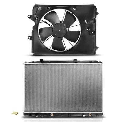 2 Pcs Radiator & Cooling Fan Assembly Kit