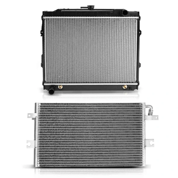 Radiator & AC Condenser Cooling Kit for Toyota 4Runner 84-91 L4 2.4L Automatic