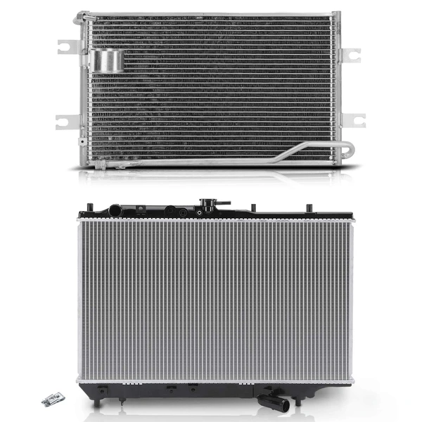 Radiator & AC Condenser Cooling Kit for Mazda 323 Protege 1990-1994 1.6L 1.8L