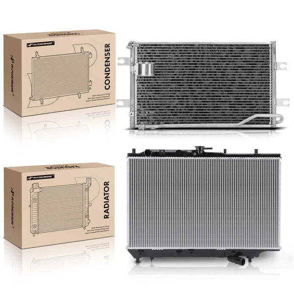 Radiator & AC Condenser Cooling Kit for Mazda 323 Protege 1990-1994 1.6L 1.8L
