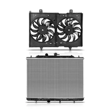 2 Pcs Radiator & Cooling Fan Assembly Kit for 2008-2013 Nissan Rogue