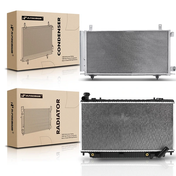 Radiator & AC Condenser Cooling Kit for Chevrolet Caprice 2011 Pontiac G8 2008-2009