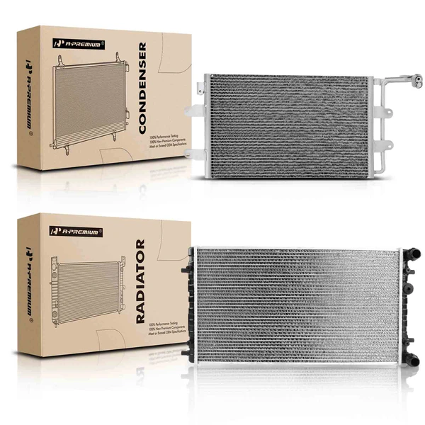 Radiator & AC Condenser Cooling Kit for Volkswagen Beetle 2006-2010 L5 2.5L