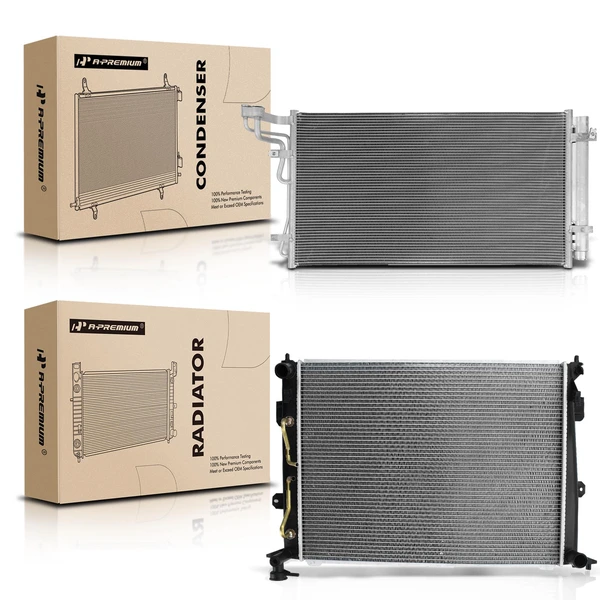 Radiator & AC Condenser Cooling Kit for Hyundai Genesis 2009-2010 V6 3.8L