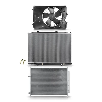 3 Pcs Radiator & AC Condenser & Cooling Fan Kit