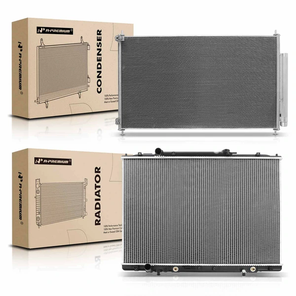 Radiator & AC Condenser Cooling Kit for Honda Pilot 2009-2015 V6 3.5L Automatic