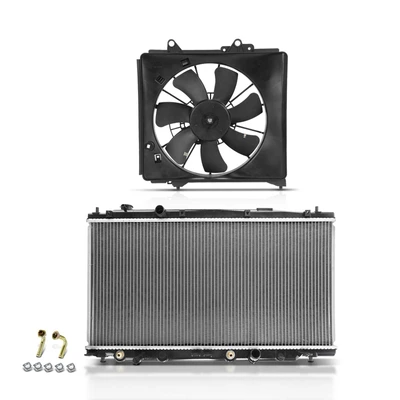 2 Pcs Radiator & Cooling Fan Assembly Kit