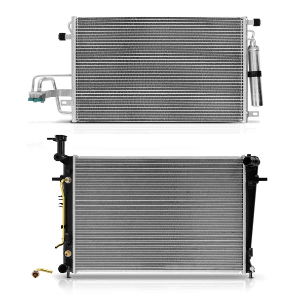 Radiator & AC Condenser Cooling Kit for Hyundai Tucson 2005-2009 V6 2.7L