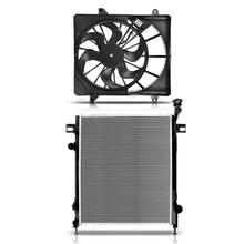 2 Pcs Radiator & Cooling Fan Assembly Kit