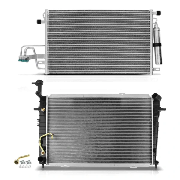 Radiator & AC Condenser Cooling Kit for Hyundai Tucson 2005-2009 V6 2.7L Manual