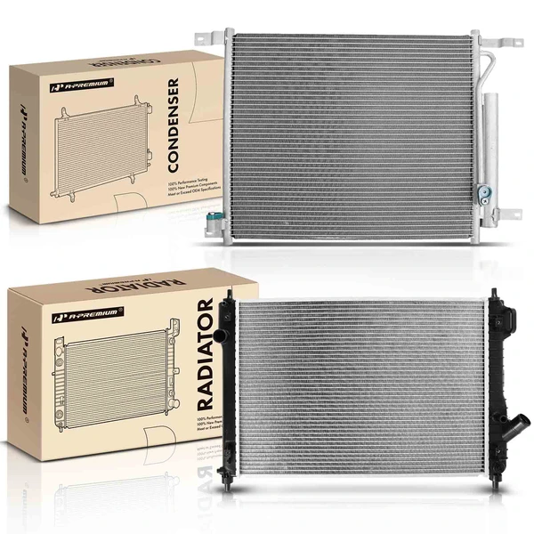 Radiator & AC Condenser Cooling Kit for Chevrolet Aveo Aveo5 2009-2011 Pontiac